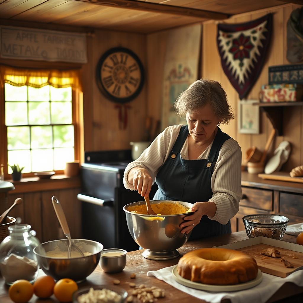 Amish Applesauce Cake Baking Process