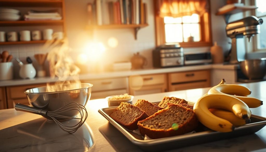 Banana Bread Cake Baking Steps