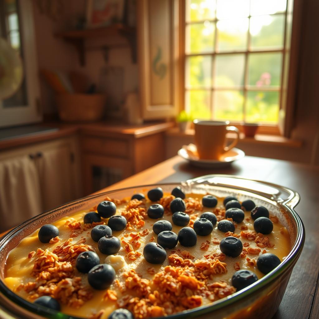 Blueberry Cottage Cheese Breakfast Bake