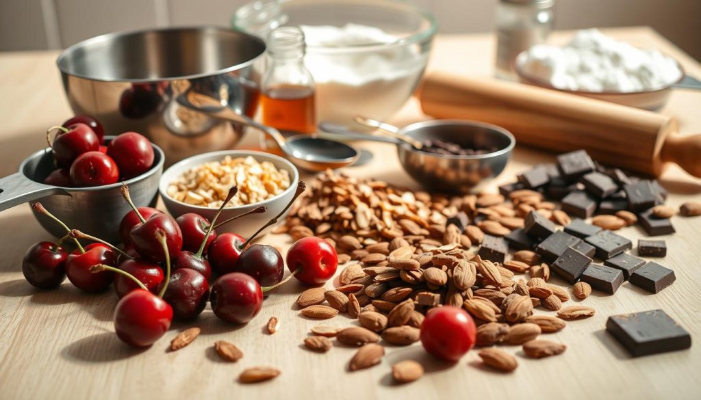 Cherry Almond Chocolate Cookies Ingredients