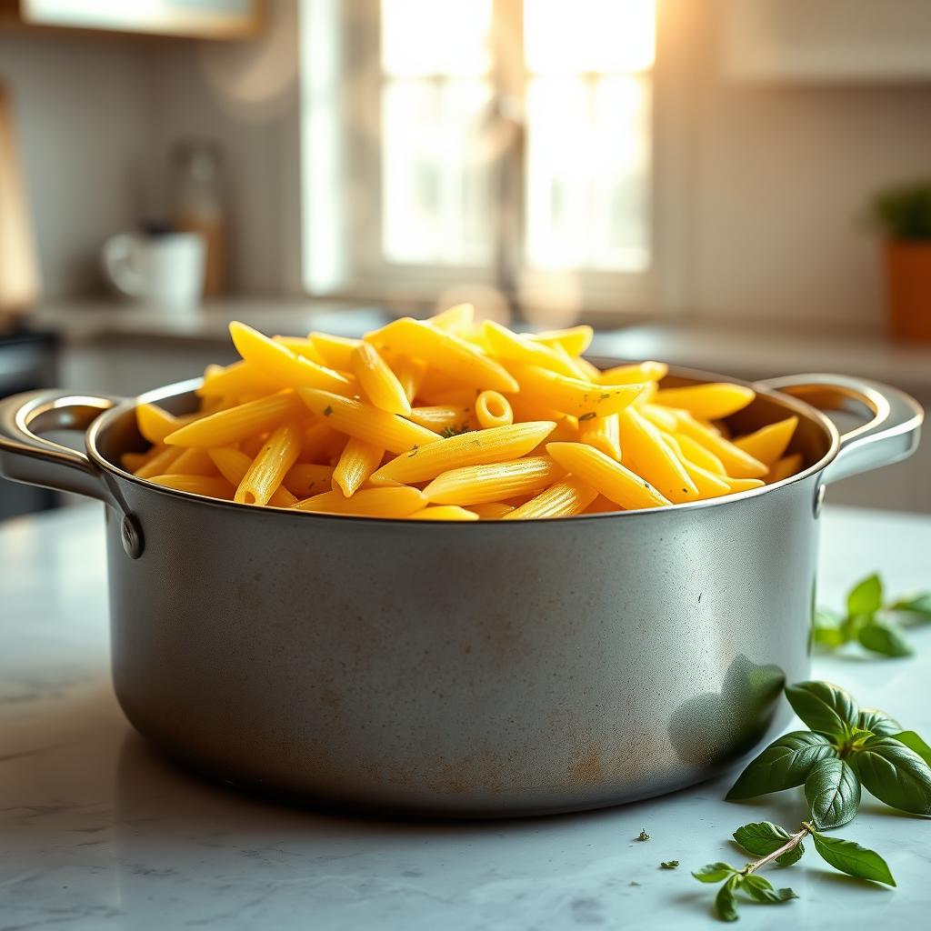 Cooking Penne for Chicken Pasta Bake