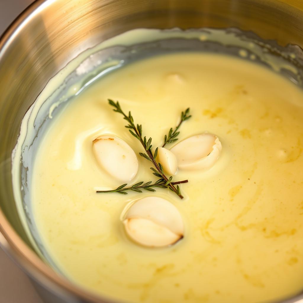 Creamy Garlic Butter Sauce Preparation