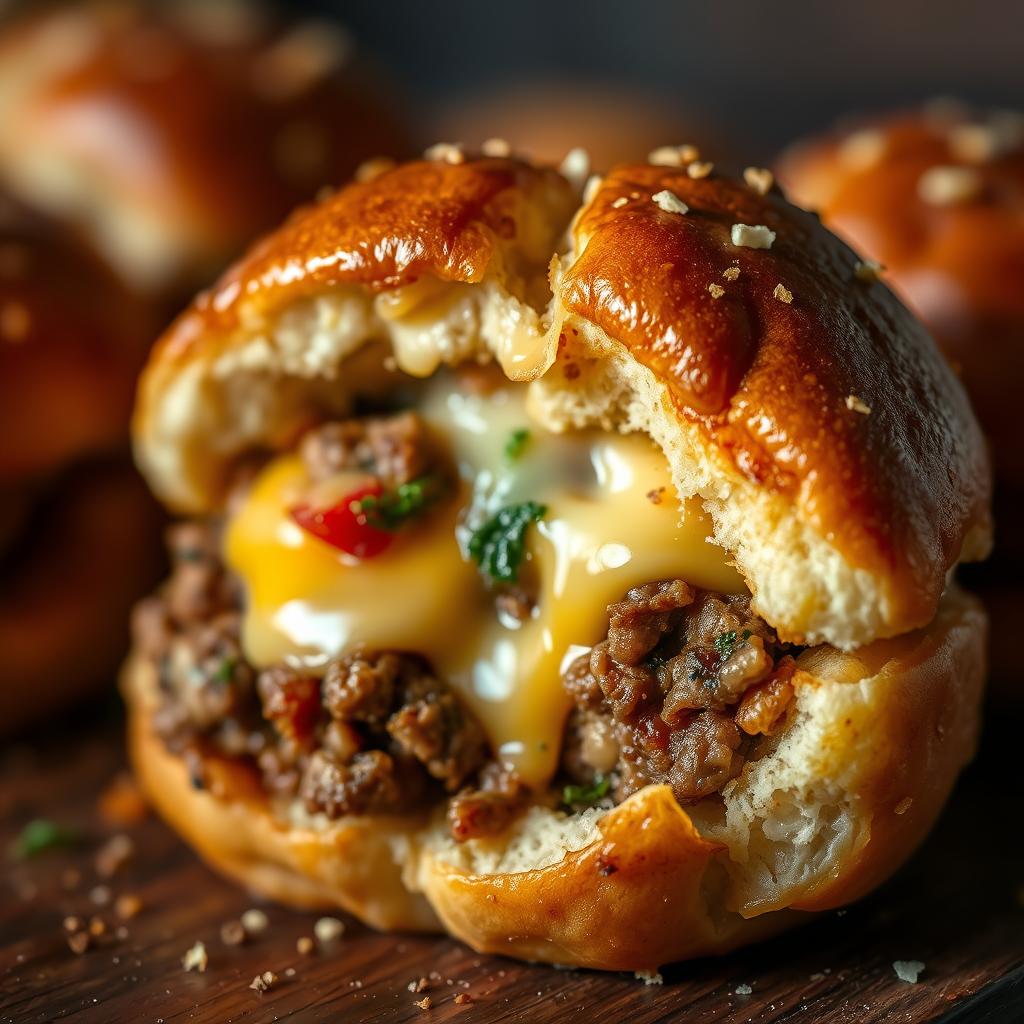 Customized Garlic Parmesan Cheeseburger Bombs