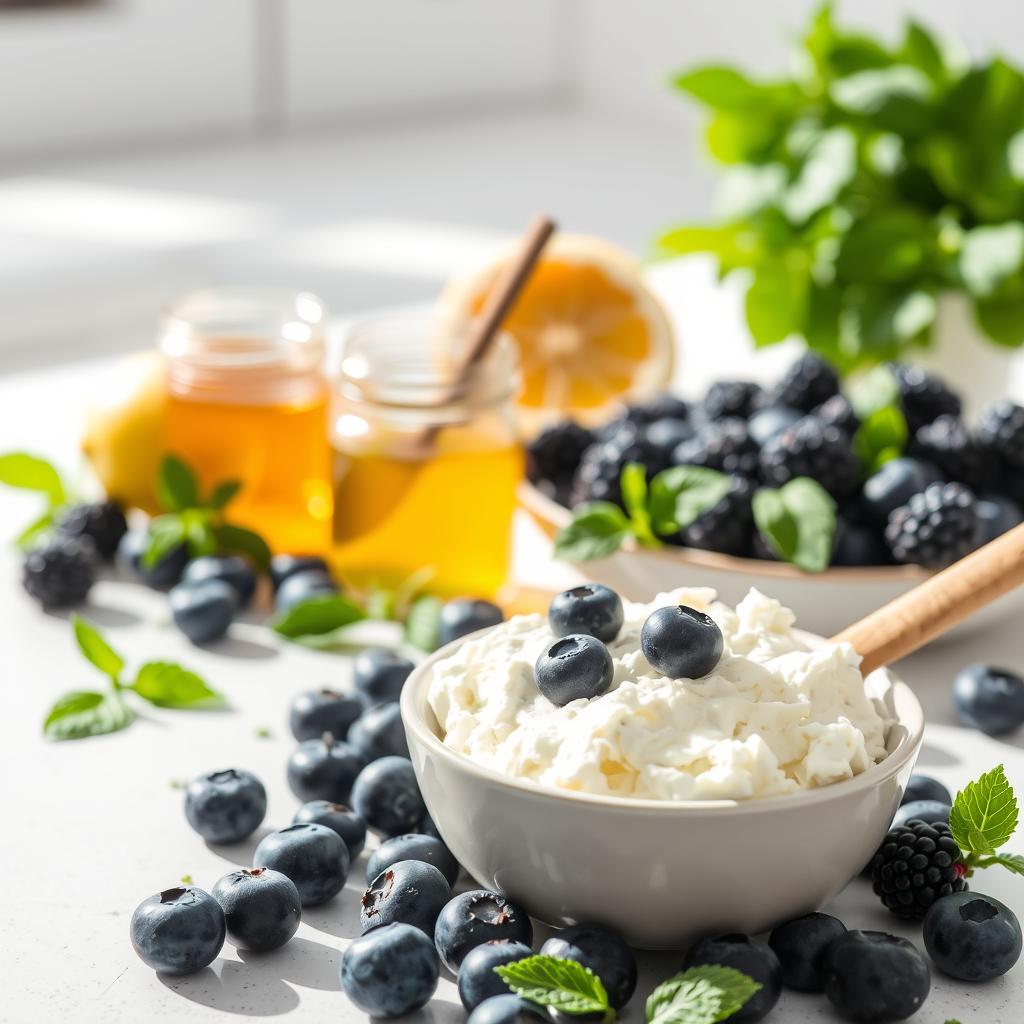 Fruit-infused cottage cheese ingredients