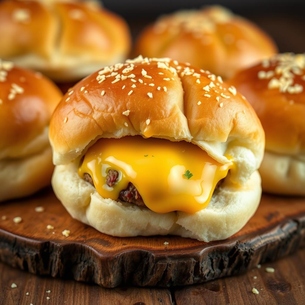 Garlic Parmesan Cheeseburger Bombs