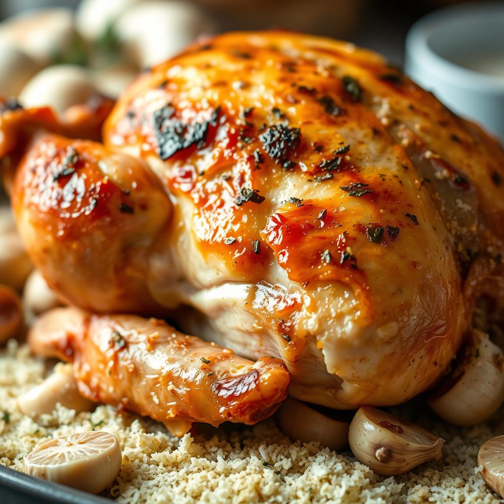 Garlic Parmesan Roast Chicken