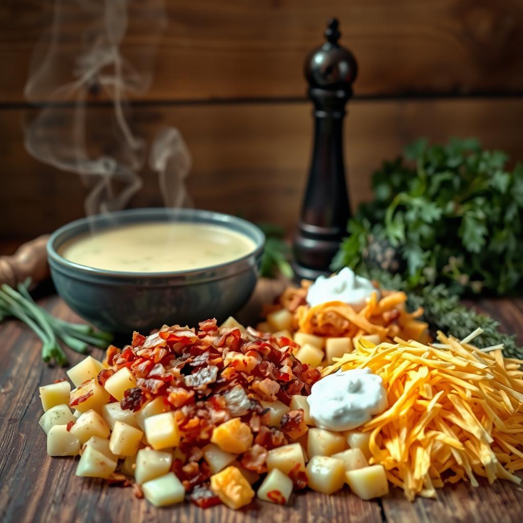 Ingredients for Loaded Potato Soup