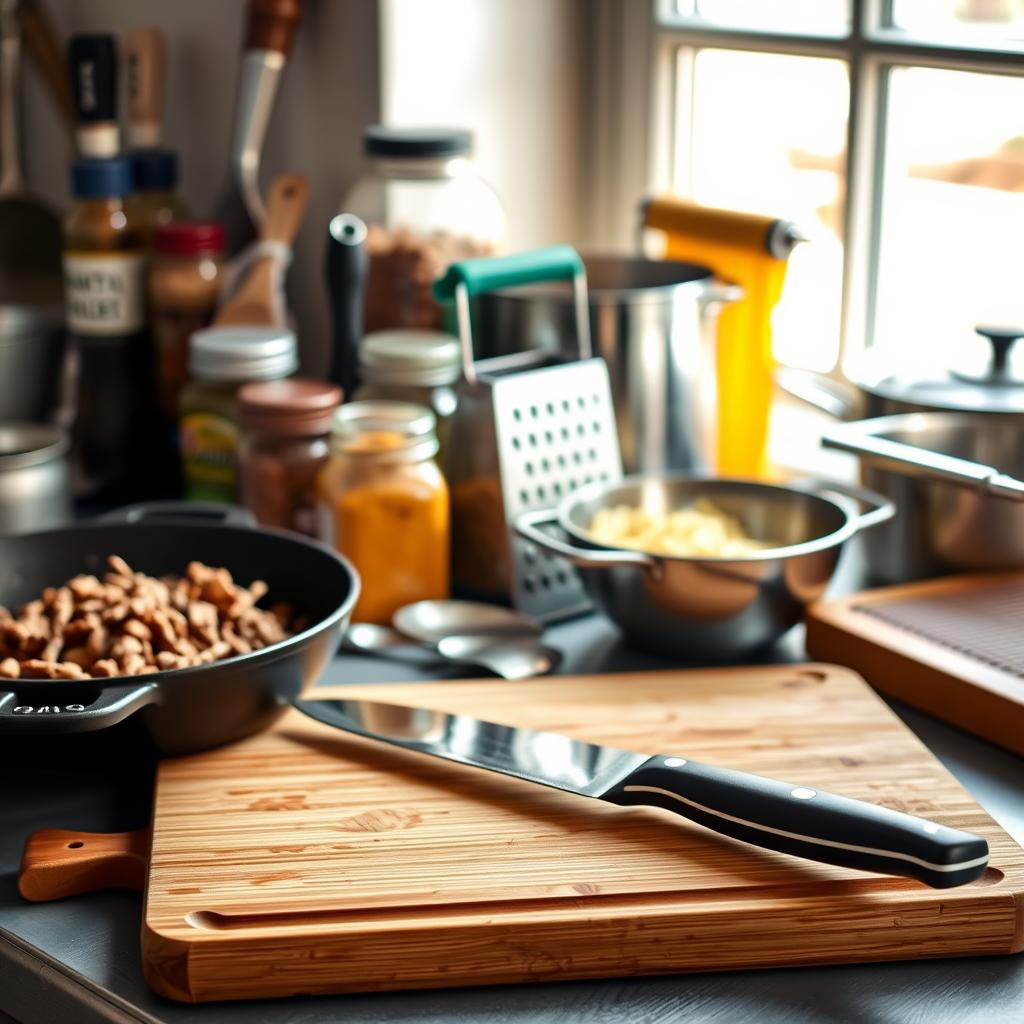 Kitchen Tools for Philly Cheesesteak Pasta