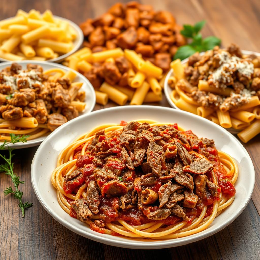 Shredded Beef Pasta Selection