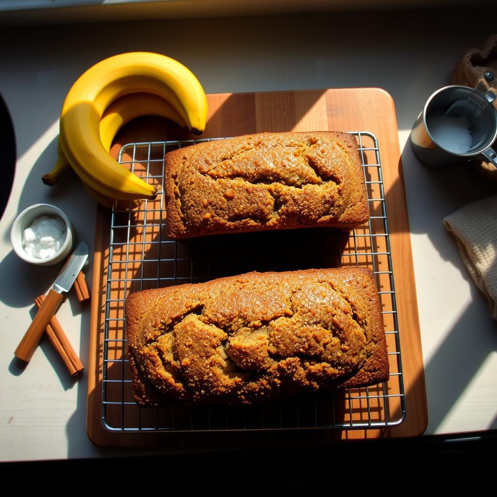 Snickerdoodle Banana Bread Baking Process