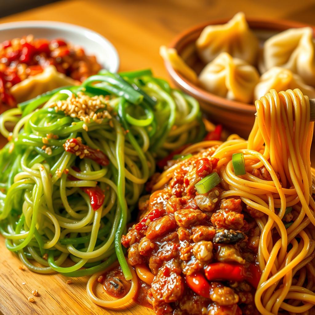 Spicy Sichuan Noodle Variations