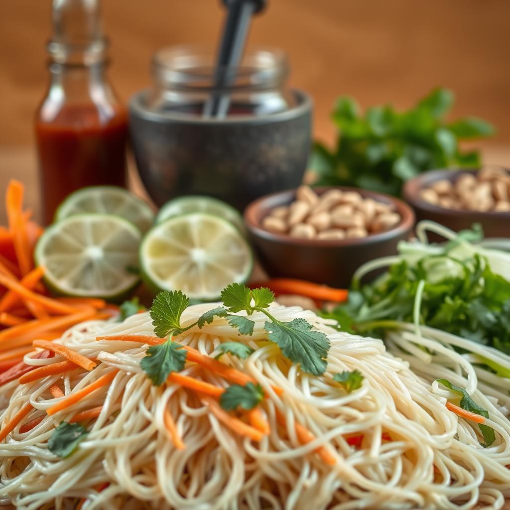 Vietnamese Vermicelli Noodle Salad Ingredients