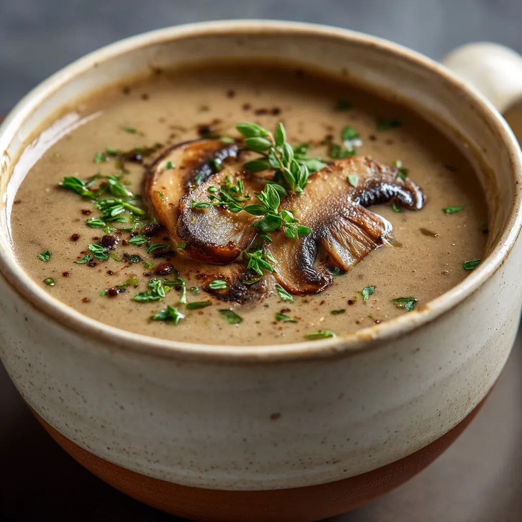 Indulge in Homemade Creamy Mushroom Soup