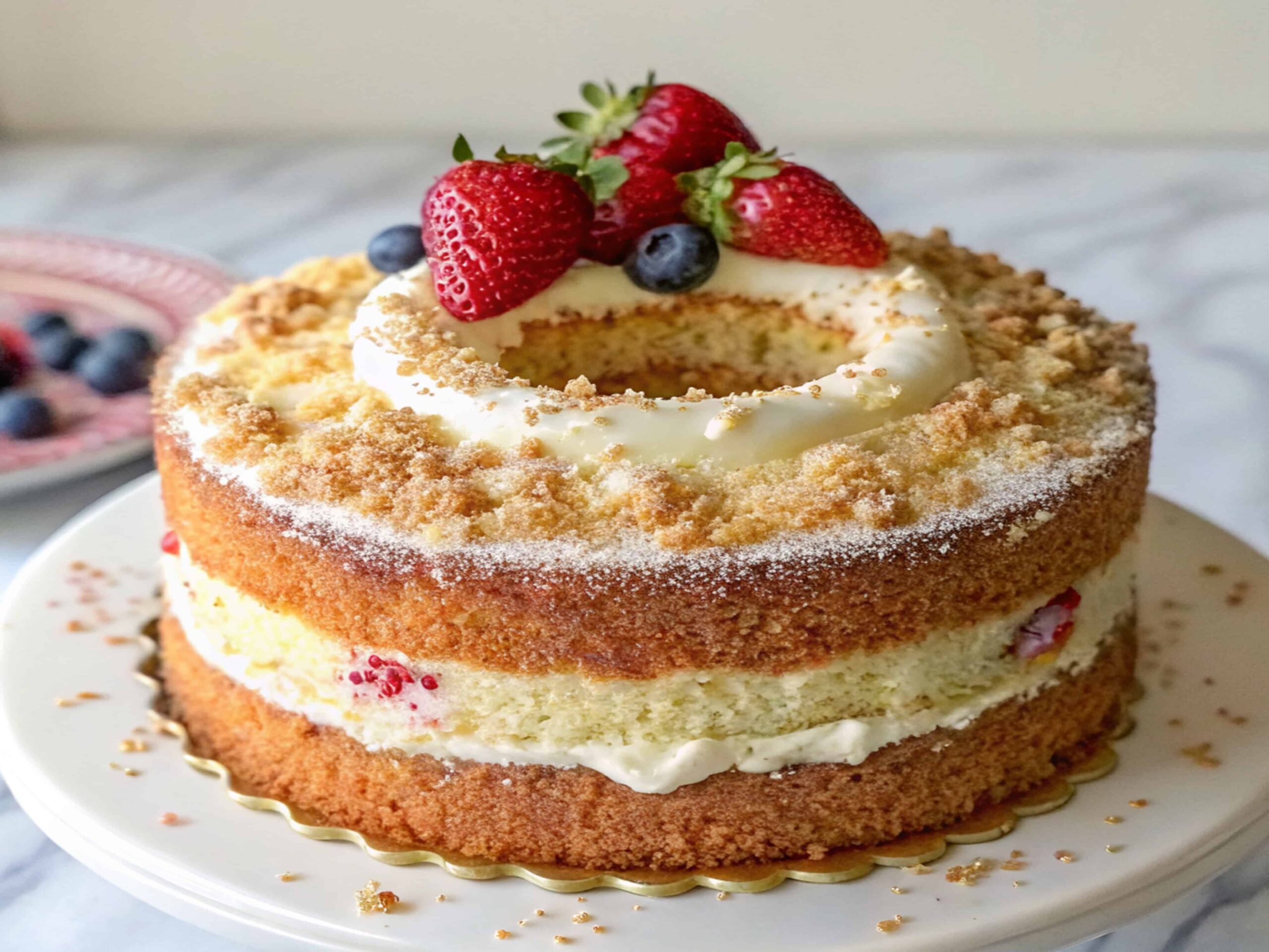 Moist Yellow Cake with Cinnamon Swirl