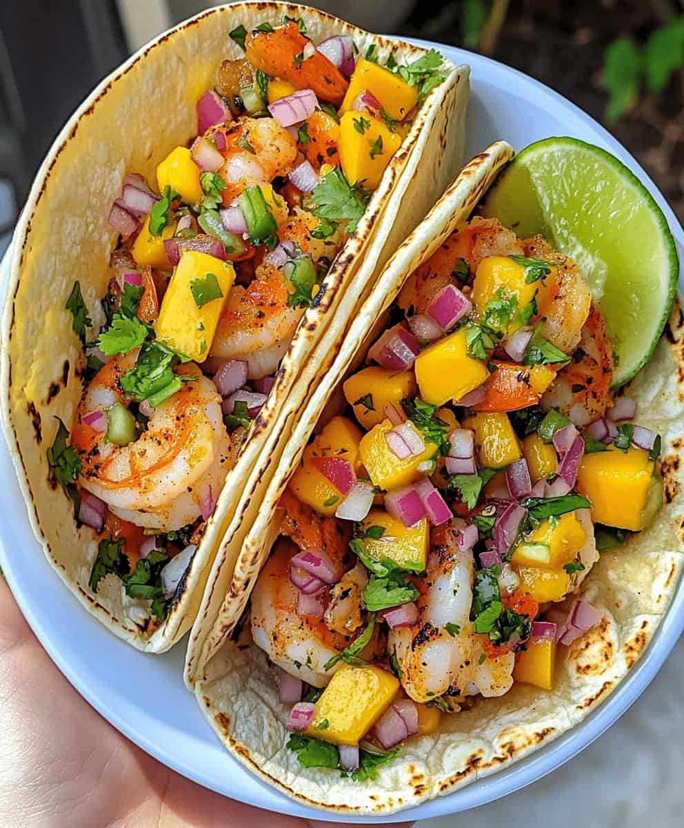 Spicy Cajun Shrimp Tacos with Mango Salsa