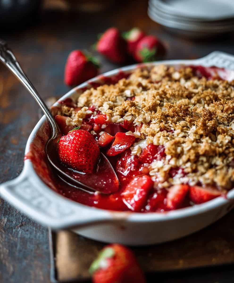 A Cozy Spring Favorite: Strawberry Rhubarb Crisp