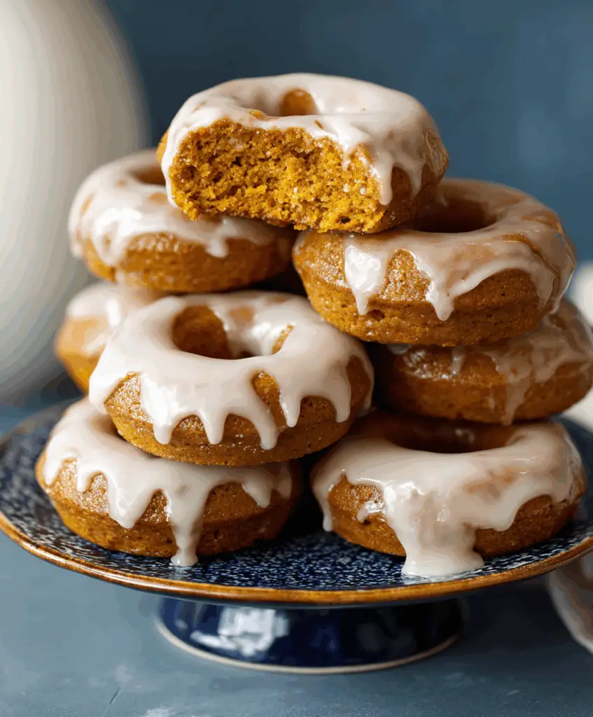 Baked Pumpkin Donuts with Maple Glaze
