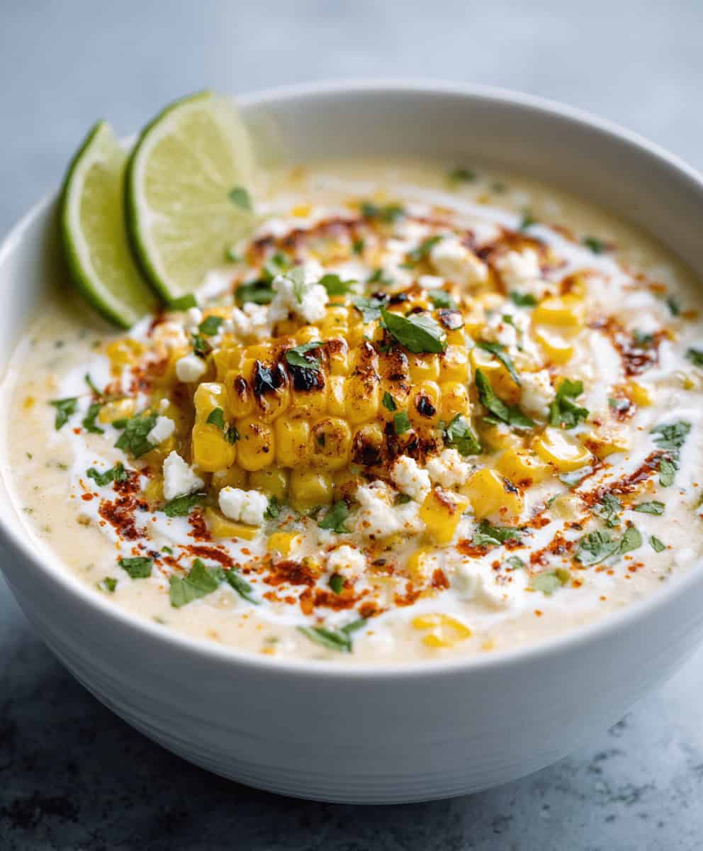 Creamy Mexican Street Corn Soup Recipe