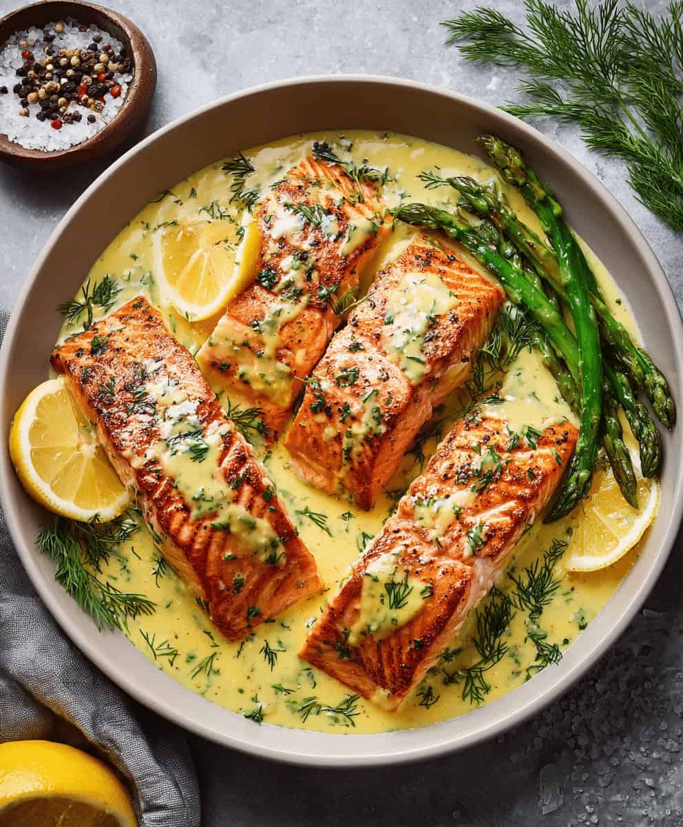 Grilled Salmon with Dijon Mustard Sauce