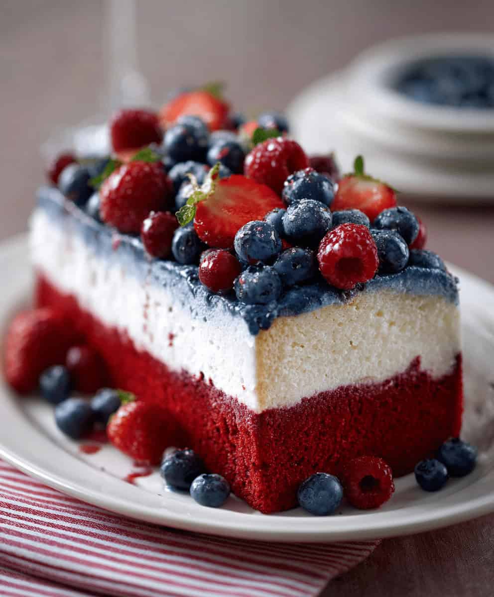 Red White And Blue Poke Cake