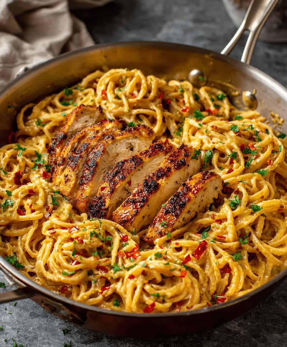 Spicy Cajun Honey Butter Chicken & Pasta