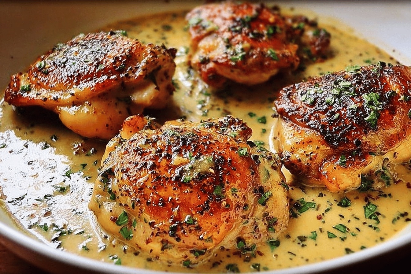Bobby Flay's Creamy Chicken Thighs
