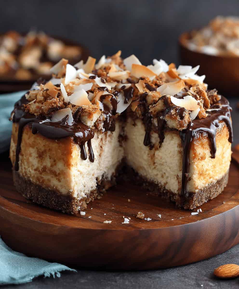 A Cozy Slice of Coconut Bliss: The Story Behind Almond Joy Cheesecake
