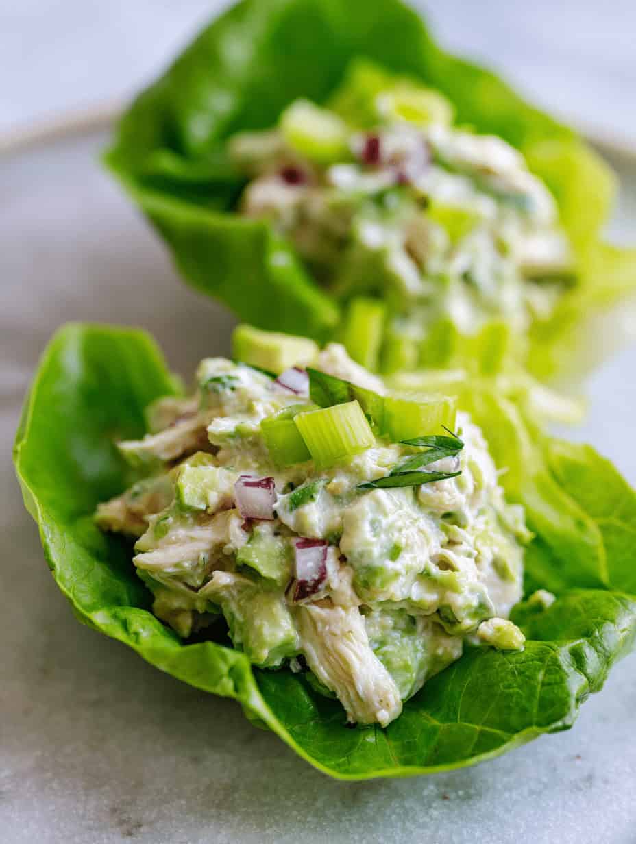 Avocado Chicken Salad Lettuce Wraps Recipe