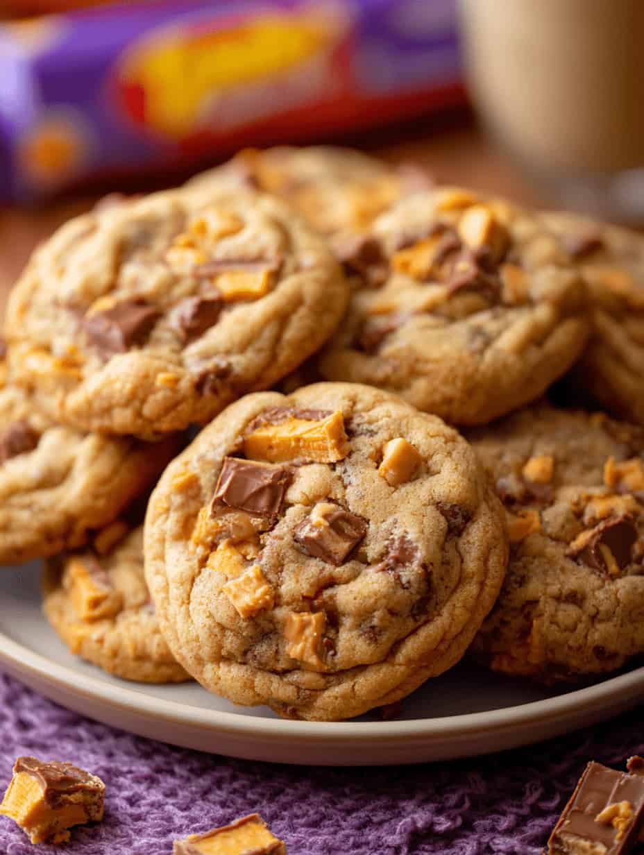 Chewy Peanut Butter Butterfinger Cookies Recipe