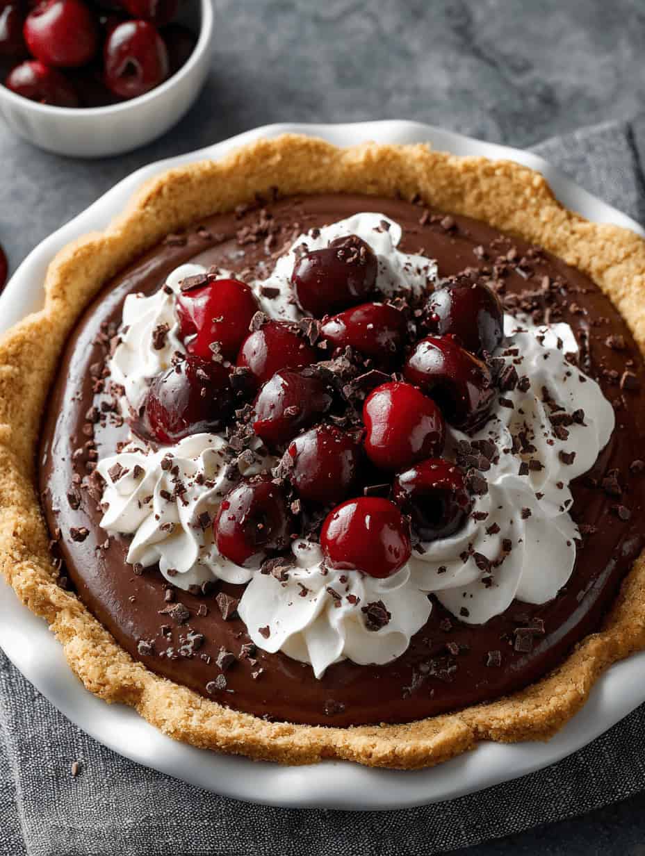 Chocolate Cherry Cream Pie