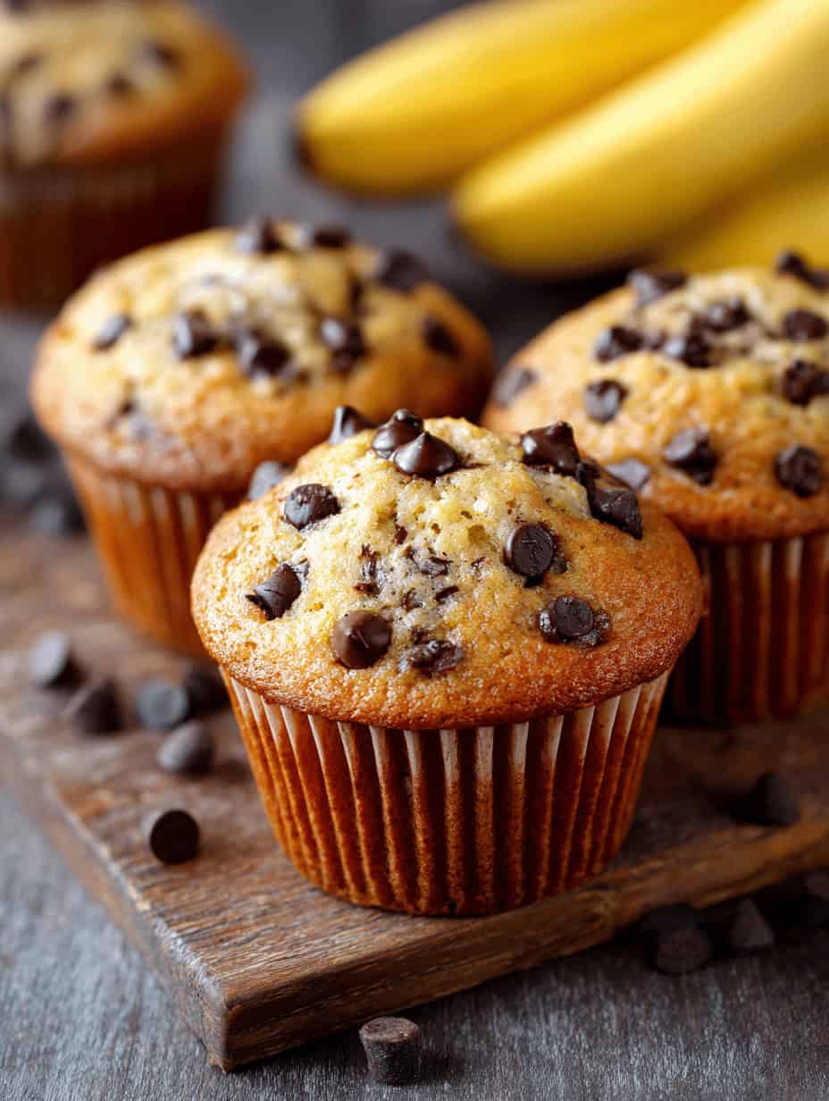 Chocolate Chip and Banana Muffins Recipe