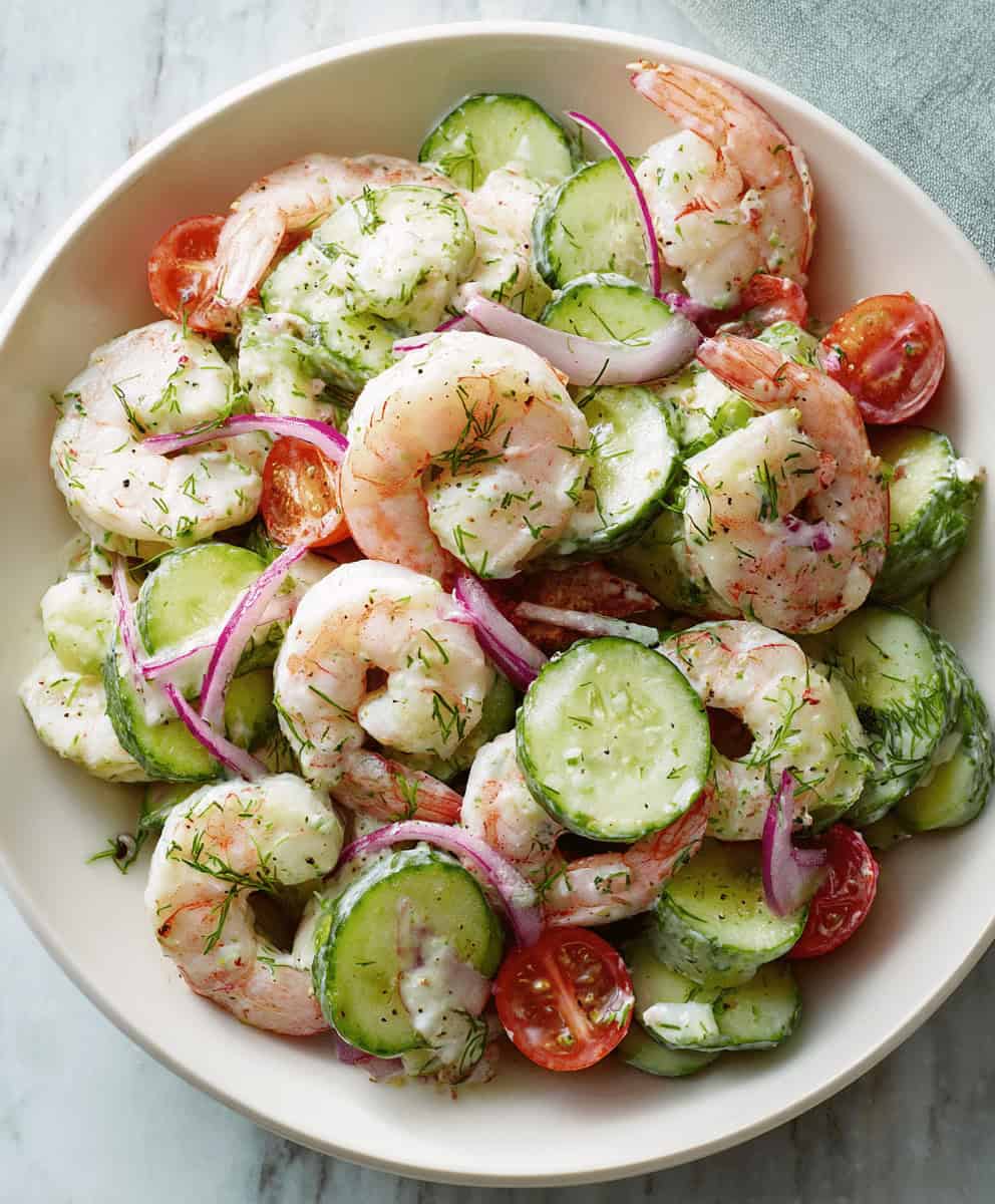 Creamy Cucumber Shrimp Salad Recipe