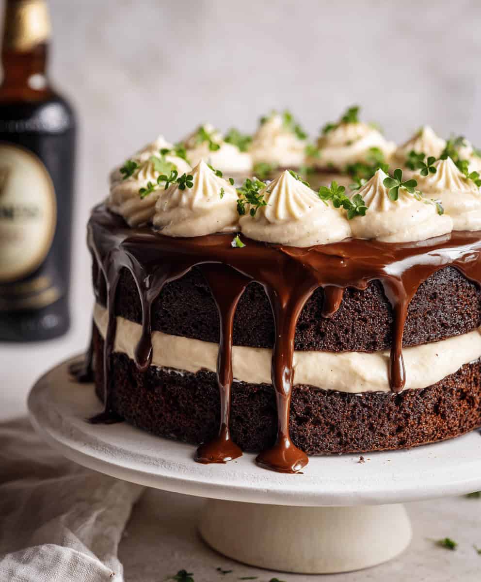 Guinness Chocolate Cake with Irish Buttercream