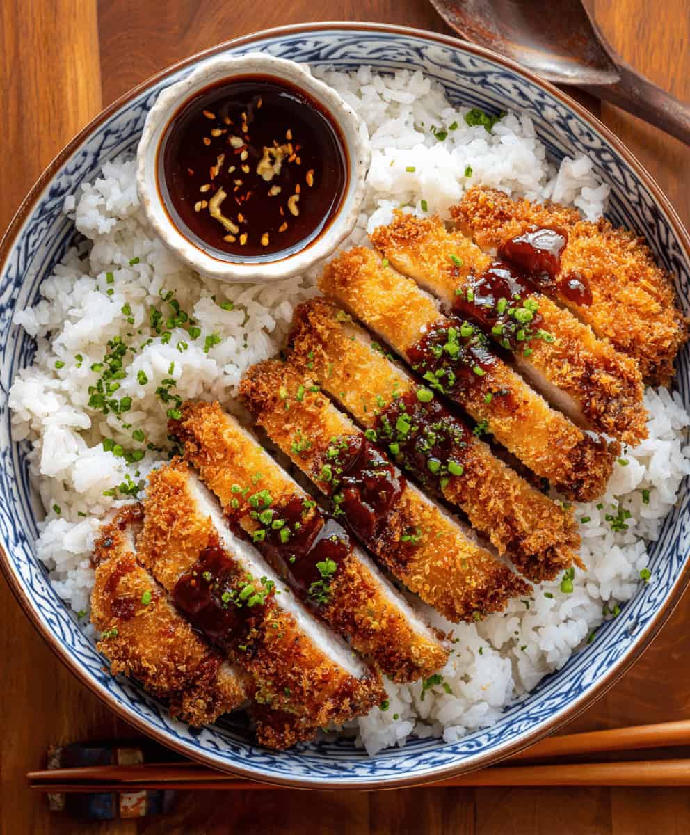 Japanese Katsu Bowls with Tonkatsu Sauce