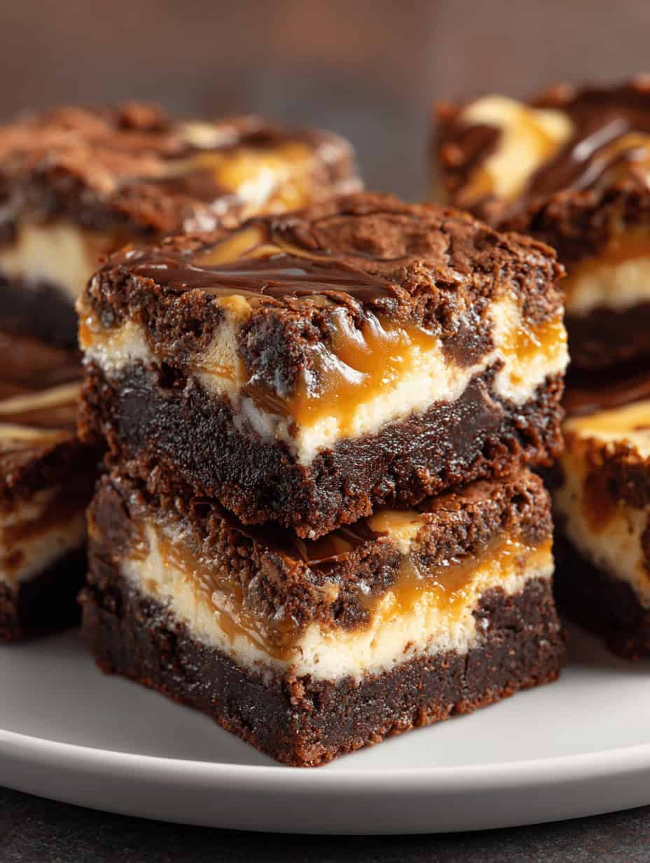 Milky Way Caramel Cheesecake Brownies