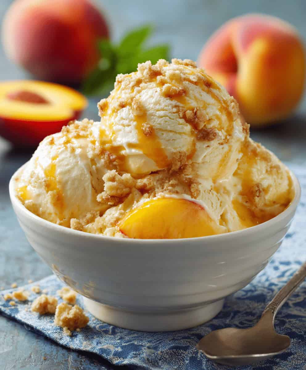 Peach Cobbler Ice Cream