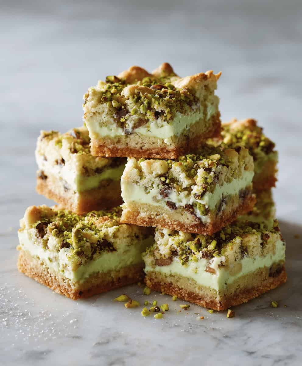 Pistachio Dream Cookie Bars