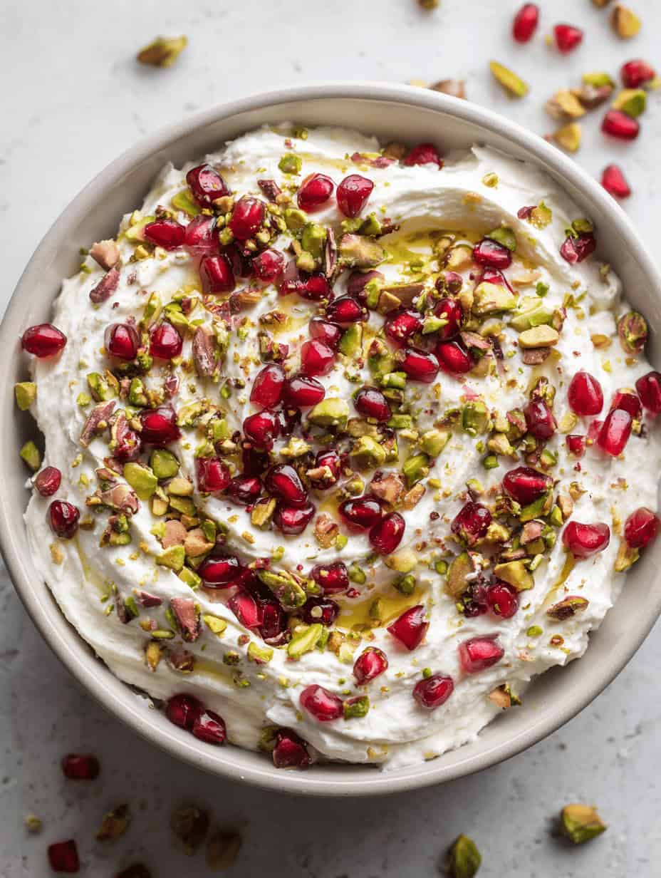 Pomegranate Pistachio Whipped Feta: A Festive Spread That Dazzles