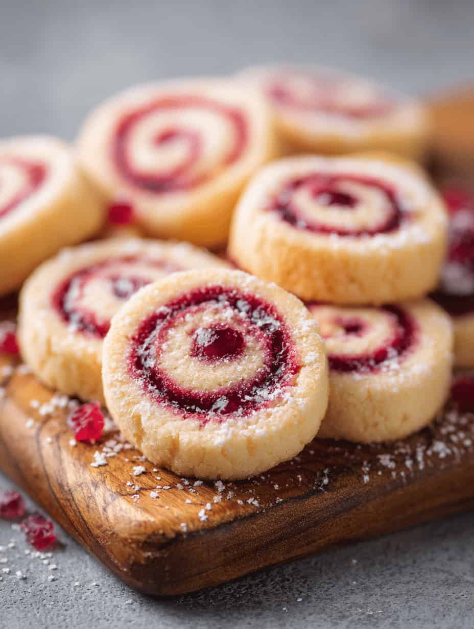 Raspberry Swirl Shortbread Cookies Recipe