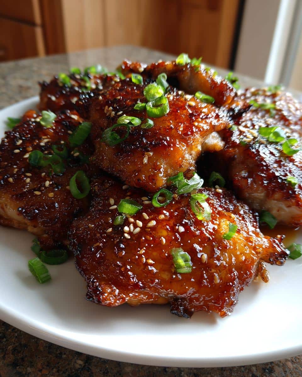 Sticky Sesame Chicken Thighs