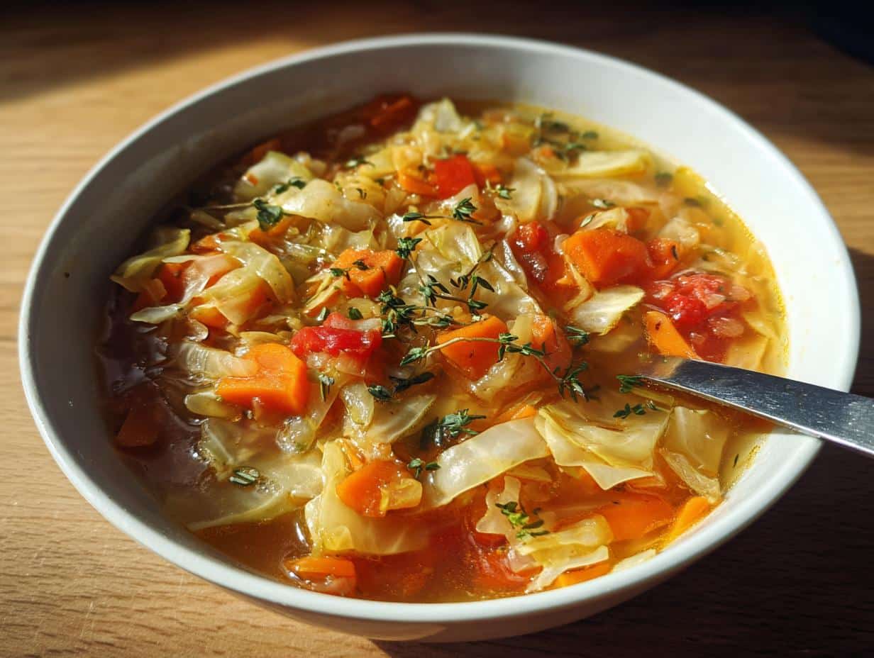“Creamy Cabbage Soup Recipe: 35-Minute Comfort in a Bowl”