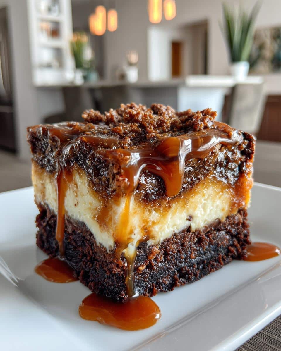 Caramel Brownie Cheesecake - detail 1