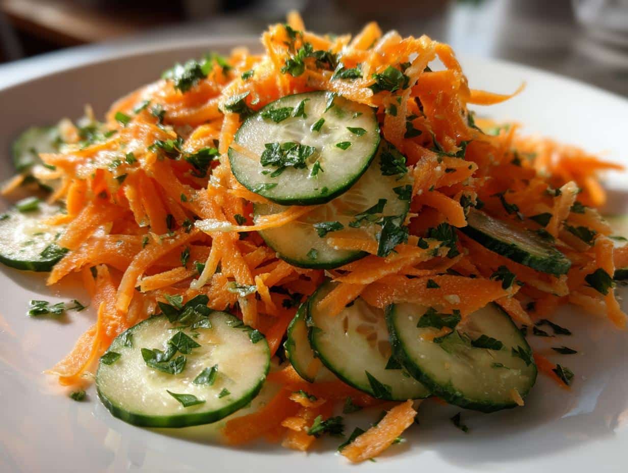 10-Minute Carrot Cucumber Salad: Crisp & Heavenly