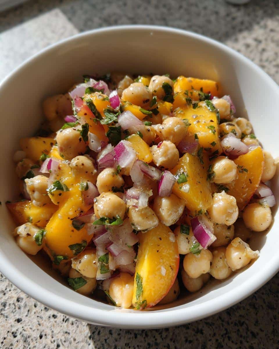 Chickpea Peach Salad - detail 2