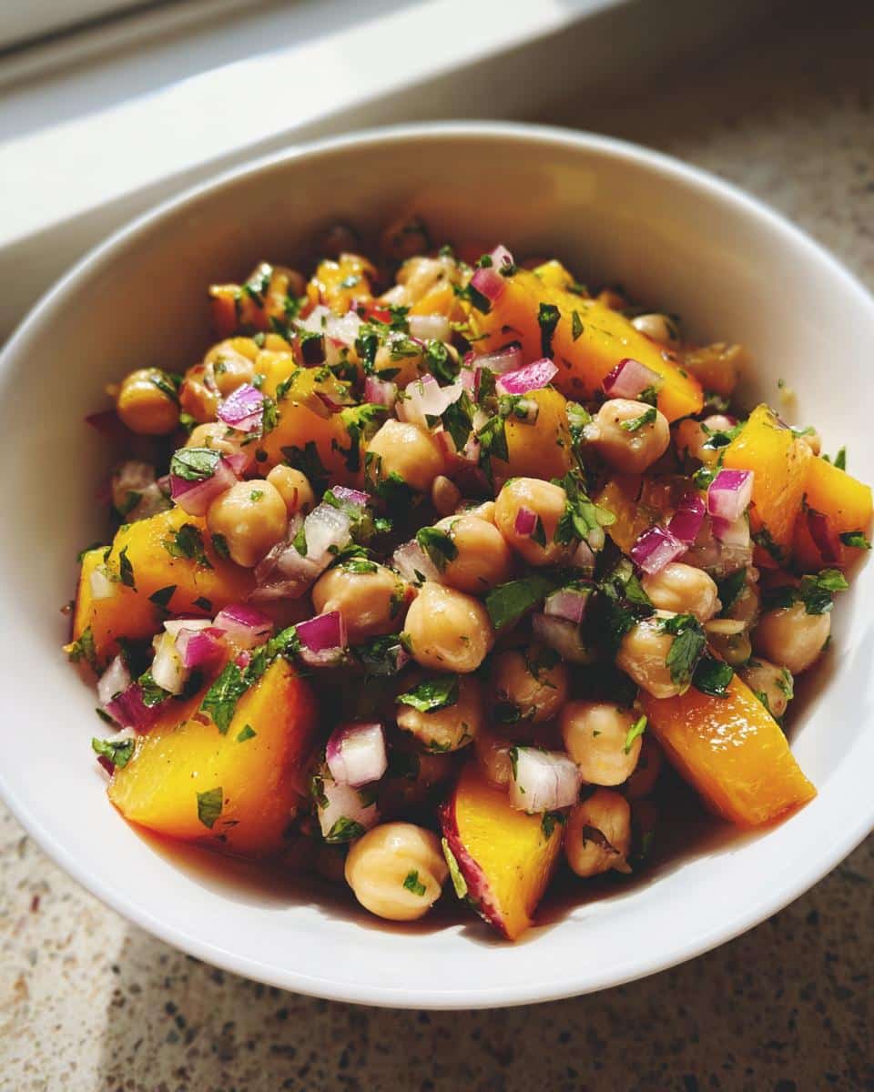 Chickpea Peach Salad - detail 3