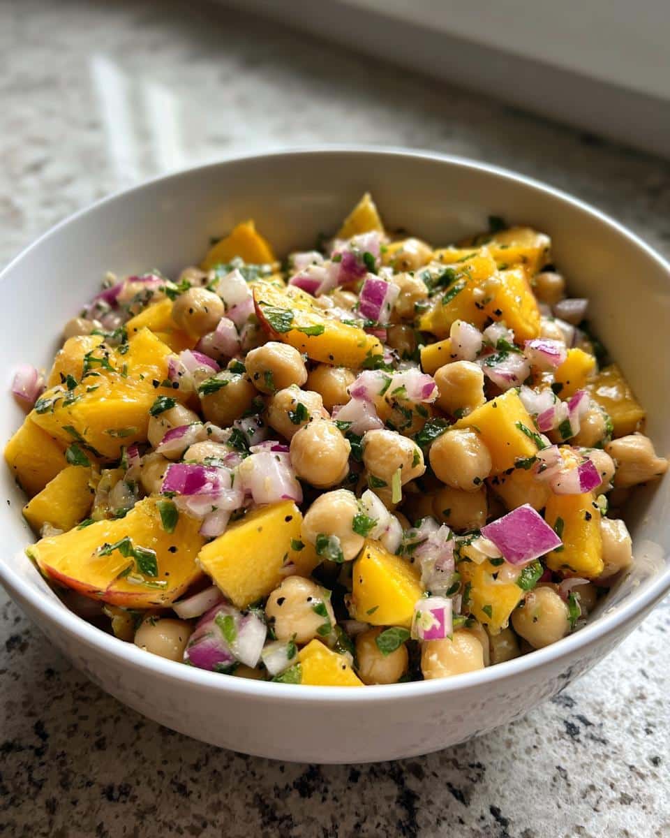 Chickpea Peach Salad - detail 4