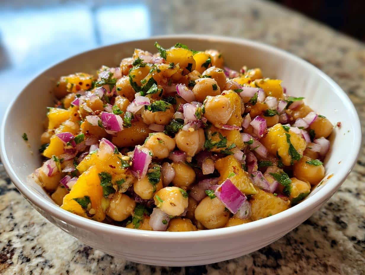 10-Minute Chickpea Peach Salad That Will Wow Your Taste Buds