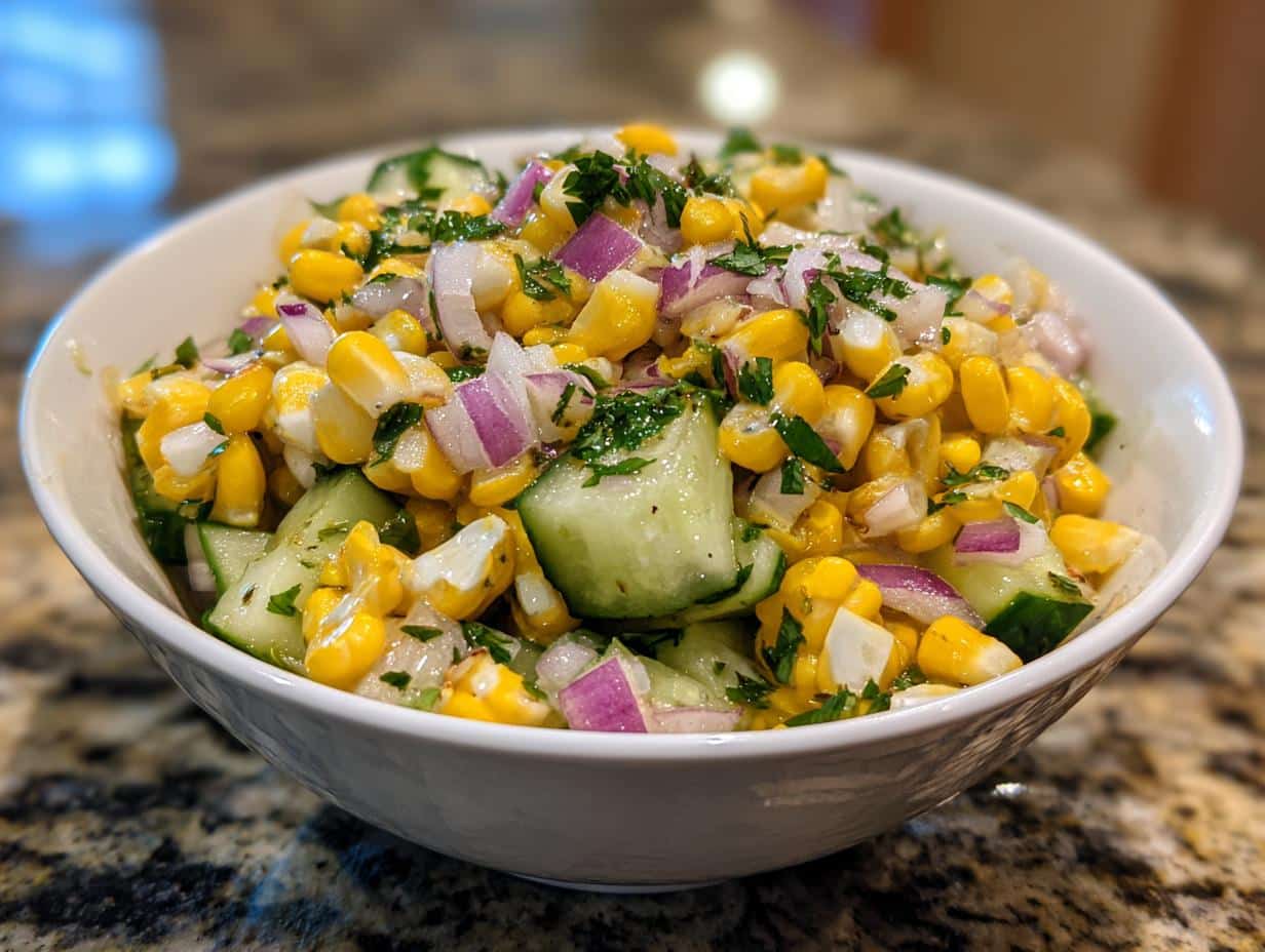 15-Minute Corn Cucumber Salad Recipe – Cool & Crisp Magic