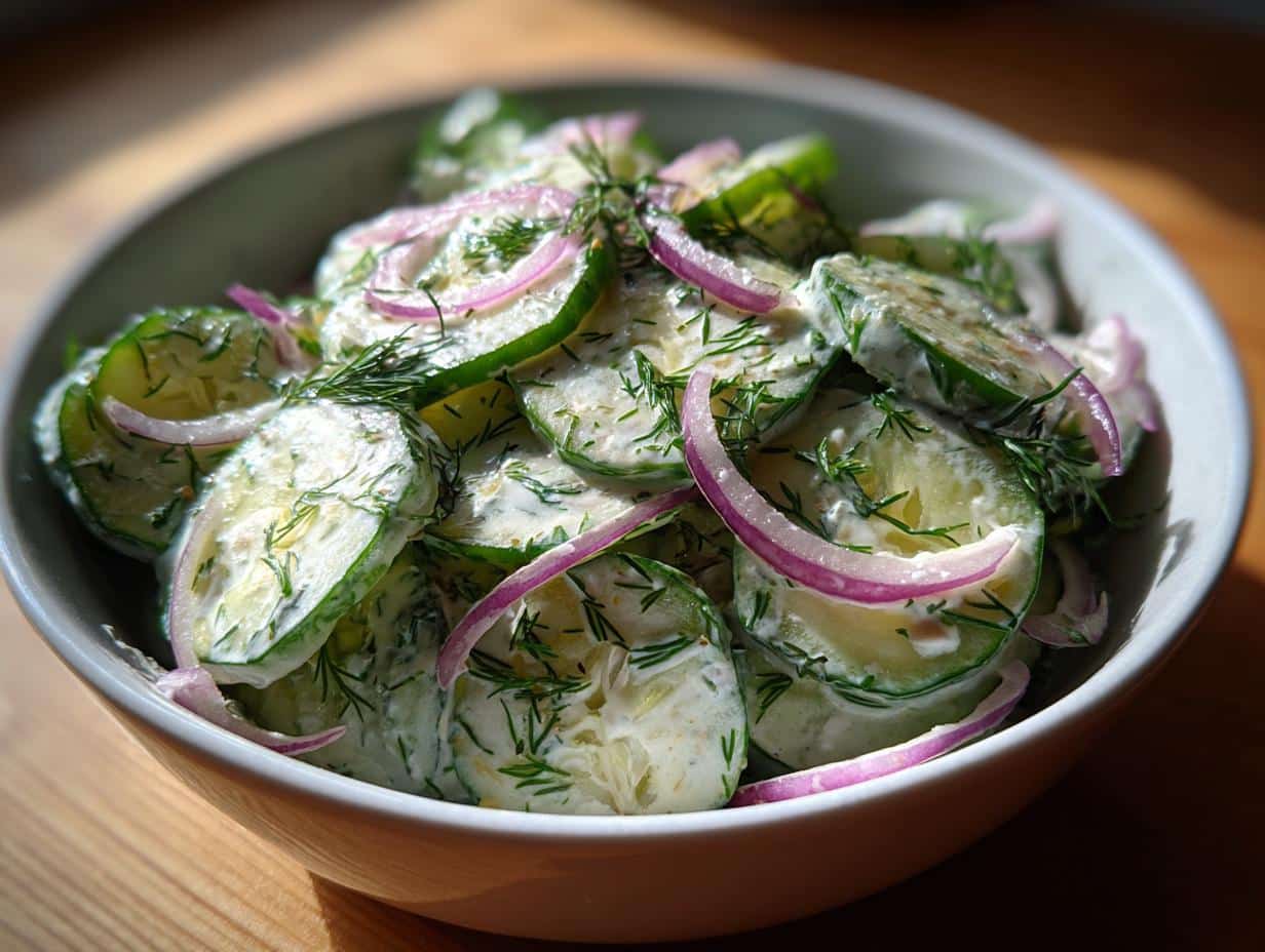 Creamy Cucumber Salad: 10-Minute Summer Perfection
