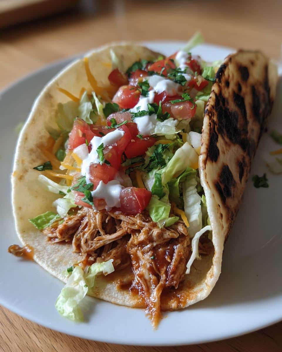 Crockpot Pulled Chicken Tacos - detail 2